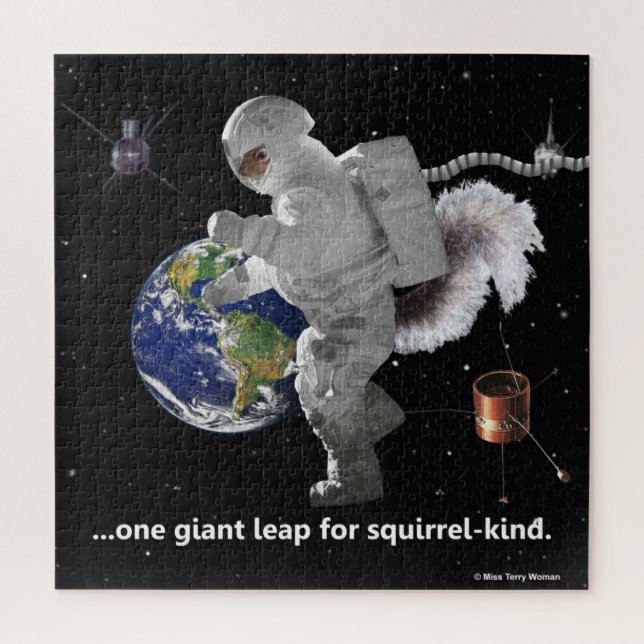 One giant leap for squirrel-kind jigsaw puzzle (Vertical)
