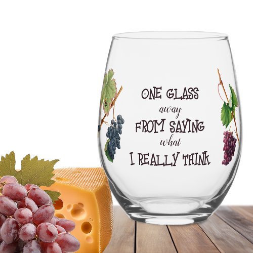 One glass away Funny 