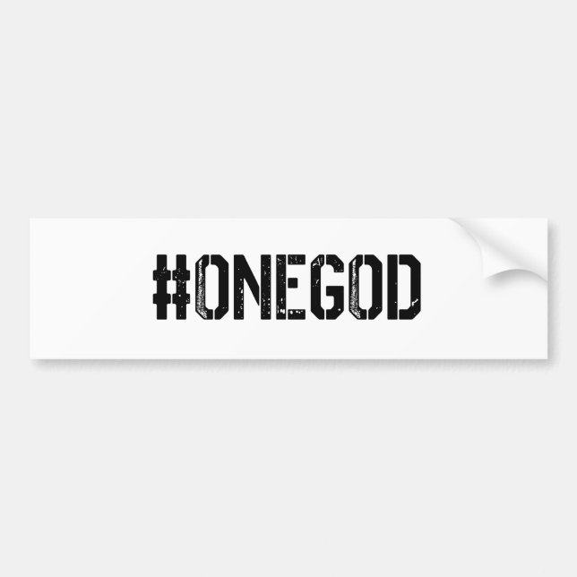 ONE GOD Bumper Sticker (Front)