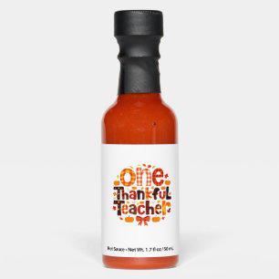 One Grateful Teacher Autumn Thanksgiving Pumpkin C Hot Sauces