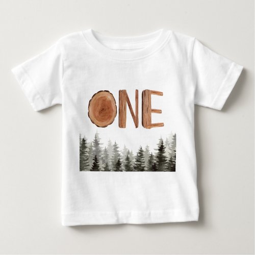 One Green Trees 1st Birthday  Baby T_Shirt