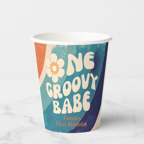 ONE Groovy Babe 1st Birthday Groovy One  Paper Cups