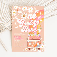 ONE Groovy Babe Daisy Rainbow Groovy 1st Birthday