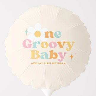 One Groovy Baby 1st Birthday Party Balloon