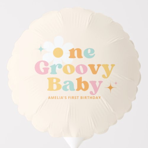 One Groovy Baby 1st Birthday Party Balloon