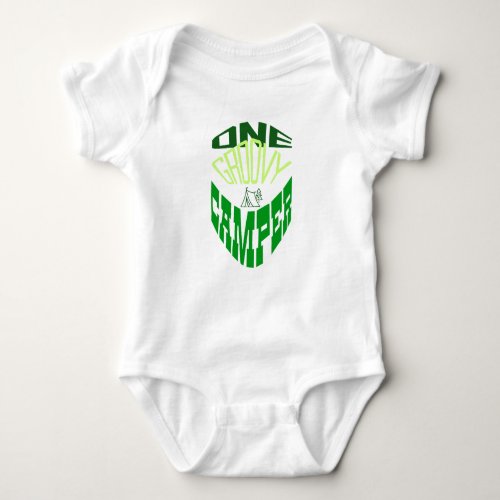 One groovy camper cute camping  baby bodysuit