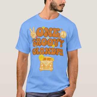 One Groovy Grandpa Retro Mom Hippie Birthday 70s F T-Shirt