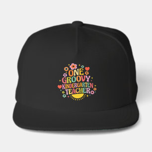 One groovy kindergarten teacher snap back hat