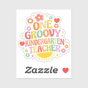 One groovy kindergarten teacher sticker