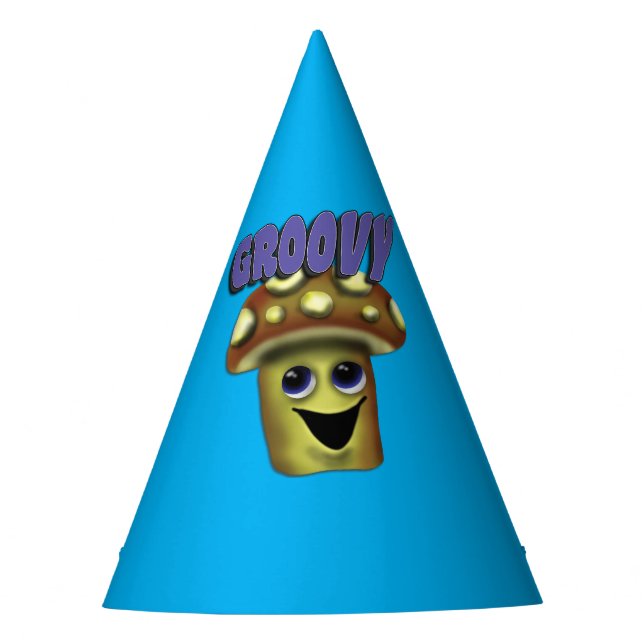 One Groovy Looking Mushroom Party Hat (Front)