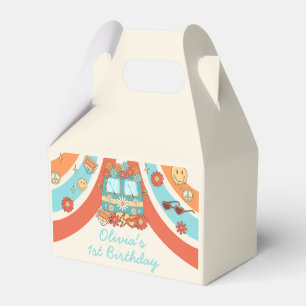 One Groovy Retro Rainbow 1st Birthday Favor Boxes