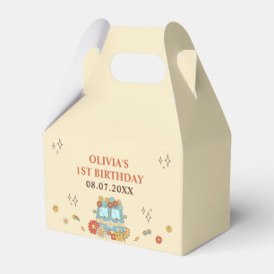 One Groovy Retro Rainbow 1st Birthday Favor Boxes