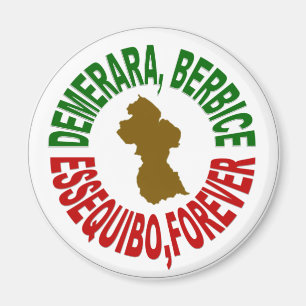 One Guyana Refrigerator Magnet