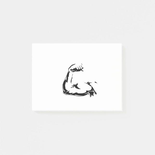One hand biceps post-it notes (Front)