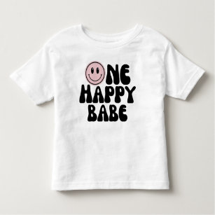 One Happy Babe Girl First Birthday  Toddler T-shirt