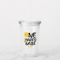 One Happy Babe Yellow Sunny Bee Girls 1st Birthday