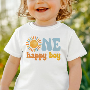 One Happy Boy Sunshine 1st Birthday Baby T-Shirt