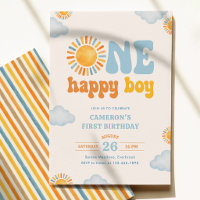 One Happy Boy Sunshine 1st Birthday 
