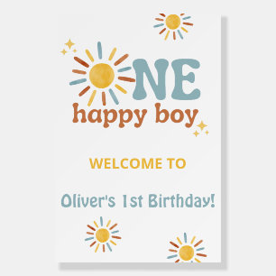 One Happy Boy Welcome Sign