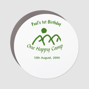 One happy camp green mountain sun 1st birthday  car magnet