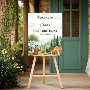 One Happy Camper 16x20 Birthday Welcome Sign