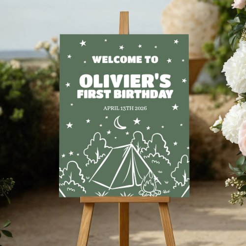 One Happy Camper 16x20 Welcome Sign