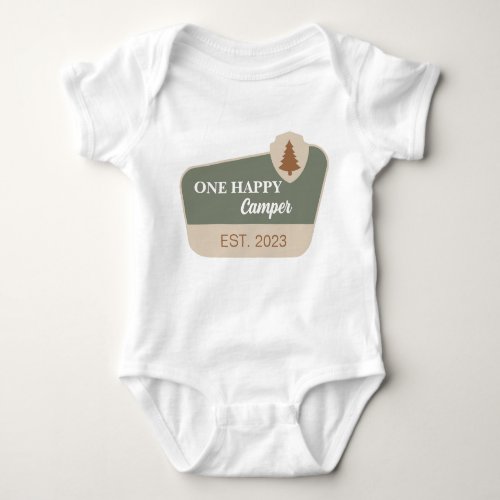 One Happy Camper 1st Birthday Bodysuits  One