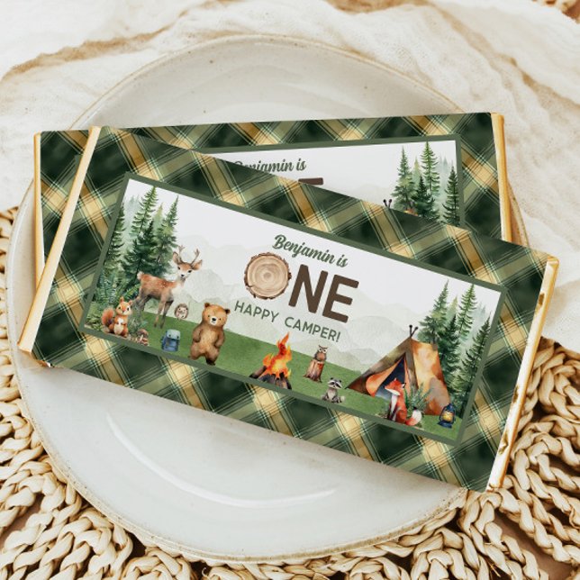 One Happy Camper 1st Birthday Hershey Bar Favors (One Happy Camper 1st Birthday Hershey Bar Favors)