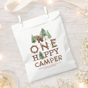 One Happy Camper 1st Birthday Thank You Favor Bag