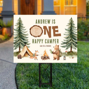 One Happy Camper 1st Birthday Welcome Sign