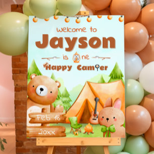 One Happy Camper - 1st Birthday Welcome Sign