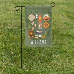 One Happy Camper Add Your Name Garden Flag