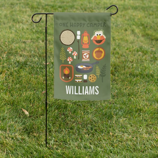 One Happy Camper | Add Your Name Garden Flag (In SItu)