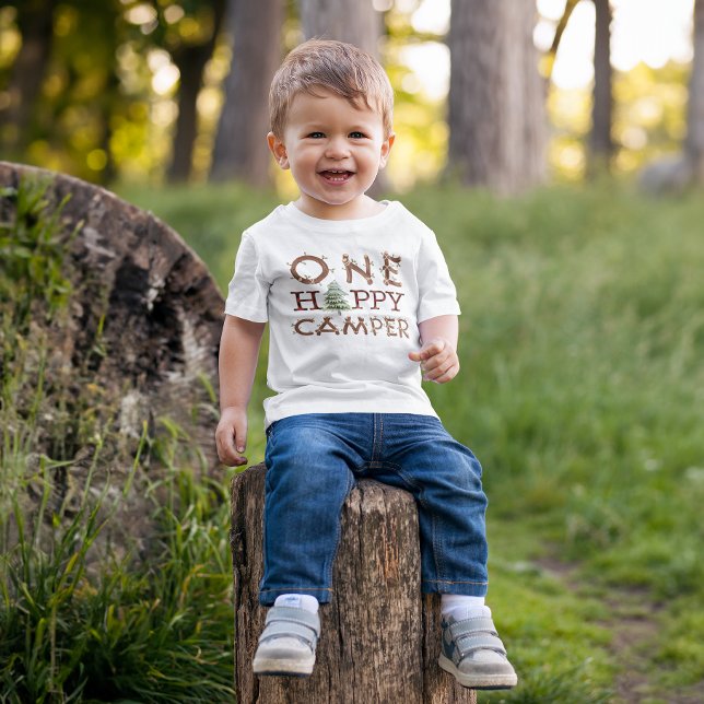 One Happy Camper Baby T-Shirt for Camping Theme Pa (One Happy Camper Tee)