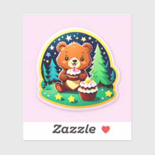 One Happy Camper – Bear Cub's 1st Birthday Adventu Sticker