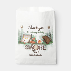 One Happy Camper Bear Forest Birthday Favor Bag