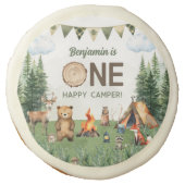 One Happy Camper Birthday Party Sugar Cookie (Front)
