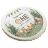 One Happy Camper Birthday Party Sugar Cookie (Angled)