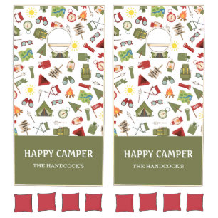 One Happy Camper Boys Birthday  Cornhole Set