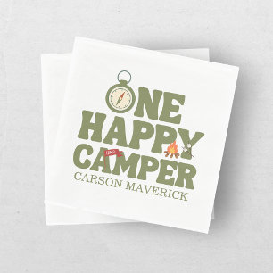 One Happy Camper Boys Birthday Napkins