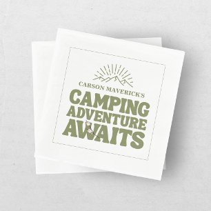One Happy Camper Boys Birthday Napkins