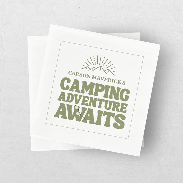 One Happy Camper Boys Birthday  Napkins (Creator Uploaded)