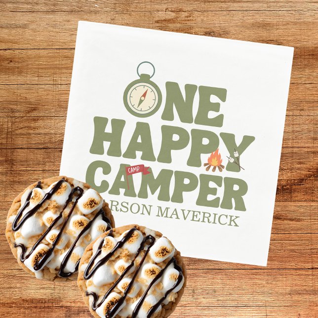 One Happy Camper Boys Birthday  Napkins (Creator Uploaded)