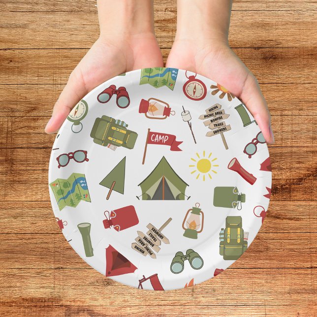 One Happy Camper Boys Birthday  Paper Plates (Creator Uploaded)