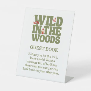 One Happy Camper Boys Birthday Pedestal Sign