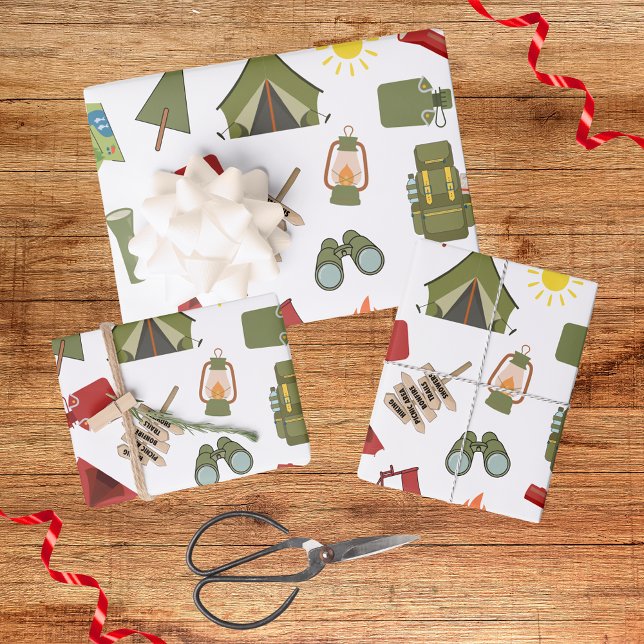 One Happy Camper Boys Birthday  Wrapping Paper Sheets (Creator Uploaded)