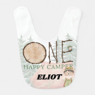 One Happy Camper Cool Baby First Birthday themed  Bib