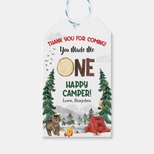 One Happy Camper Favor Tag