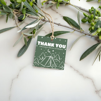 One Happy Camper Favor Thank You Tag