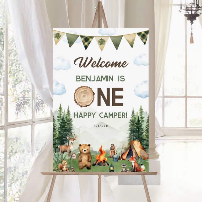 One Happy Camper First Birthday 24x36 Welcome Sign (One Happy Camper First Birthday 24x36 Welcome Sign
)